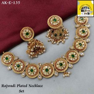 Wedding Wear Rajwadi Necklace Set