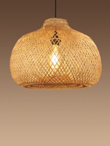 decorative wooden bamboo hanging light