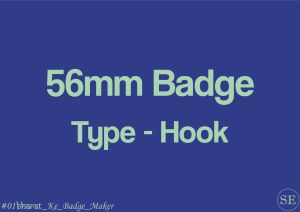 56mm Customized Button Badge with Hook