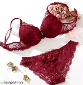 Maroon Sexy Lingerie Set