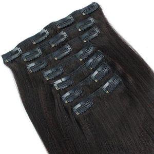 natural black virgin clip hair extensions