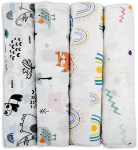 printed Baby Cotton Muslin Swaddle