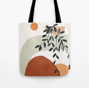 Printed cotton tote bag