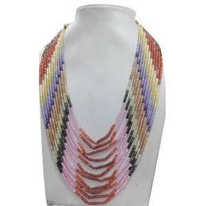 Multicolor Gemstone Beads Necklace