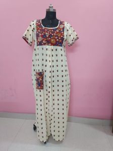 jyoti kalamkari yoke cotton nighties