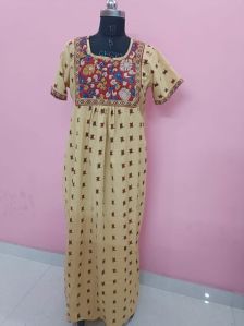 jyoti cotton nighties with kalankari yoke