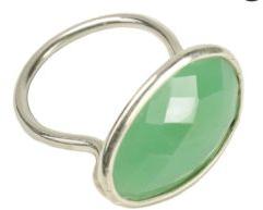 ladies chrysoprase silver ring