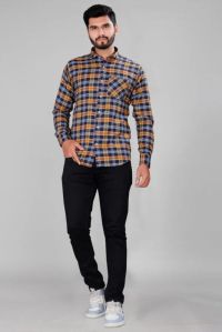 Mens Printed Checked Cotton Shirts