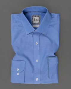 mens full sleeve shirt blue tucker