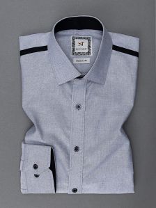 mens full sleeve shirt grey ashby