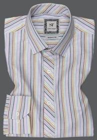 mens full sleeve shirt striped taupe