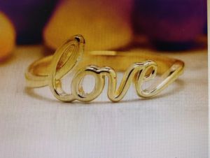 Love name Gold and silver ring