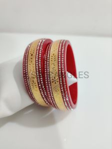 red pola bangles