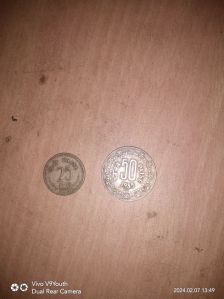 25 & 50 paise Indian coin