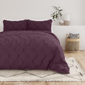 pinch pleat organic cotton duvet cover set