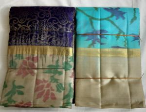 Pochampally All Self pure silk saree