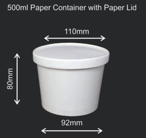 500ML Paper Containers with Paper Lid