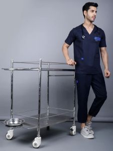 RAMAGIQ MEDICAL V- NECK DESIGN WITH PATCH WORK SCRUB SUIT