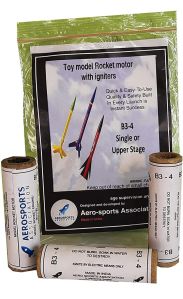 Toy Rocket motors B class pack of three motors