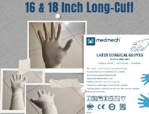 Disposable Long Cuff Latex Surgical Gloves