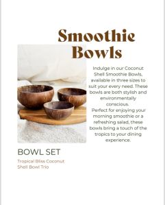 polished coconut shell bowls