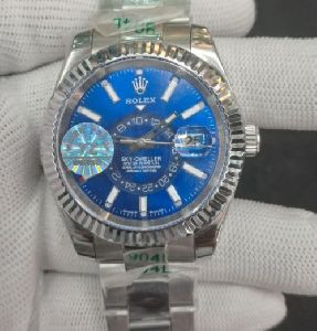 Rolex Sky-Dweller Silver Sky Blue Dial Swiss Automatic Watch