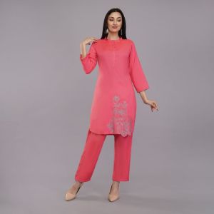 Rayon cotton kurti pant set