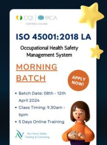 ISO 45001:2018 LEAD AUDITOR COURSE