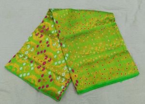 Parrot Green Pure Mekhela Chadar