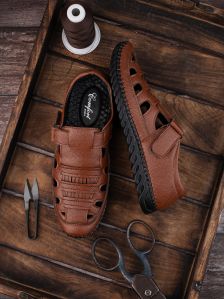CS-014 Mens Brown Leather Sandals