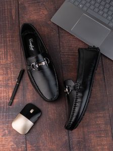 CS-017 Mens Black Leather Loafers