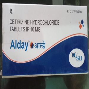 10 Mg Alday Cetirizine Hydrochloride IP Tablets