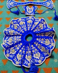 blue colour 7inches kanha ji dress