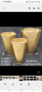 Flower vase gold plated