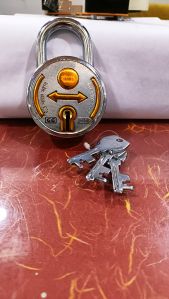 button 65mm round padlock