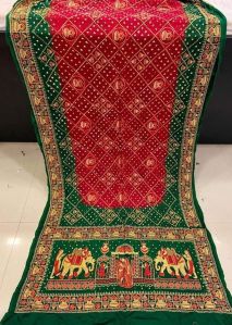 Banarasi bandhej saree