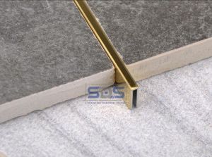 U Profile tile trim in stainless steel 304 pvd coated by sds