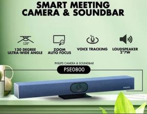philips pse0800 4k video conferencing sound bar meeting camera