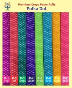 Polka Dot Crepe Paper Rolls