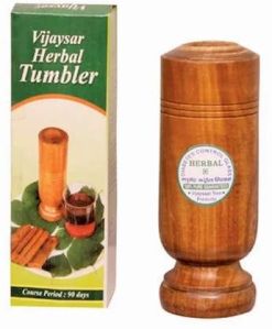 Vijaysar Diabetes Control wooden tumbler