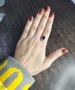 925 Sterling Silver Garnet Ring