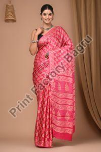 Modal Silk Saree Bagru Hand Block Printed