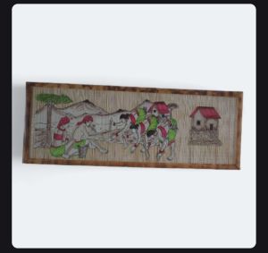 village wall painting frame