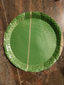 15inch green leaf plate