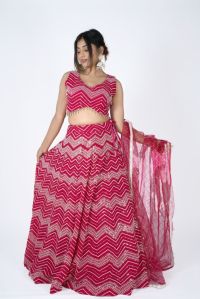 beautiful vibrant pink ready to wear lehenga