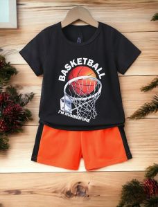 Kid Boy Basketball sports Shorts Set.