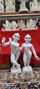 Iskon Radha Krishna marble moorti