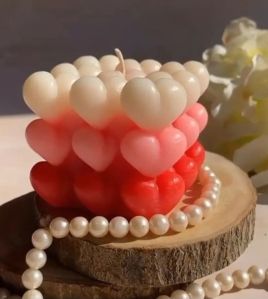 Heart Bubble Candle