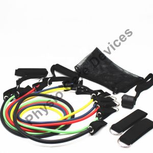 Resistance tube Set 11 Pieces include 5 Stackable Exercise Bands