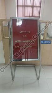 Stainless Steel Welcome Board with Golden Letter Kit